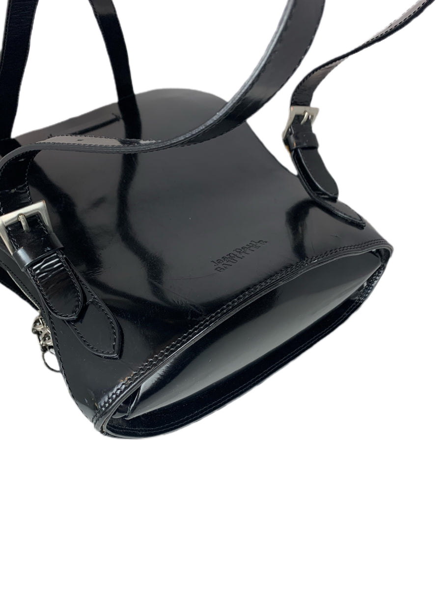 Iconic 1998 Black Leather Bustier Backpack
