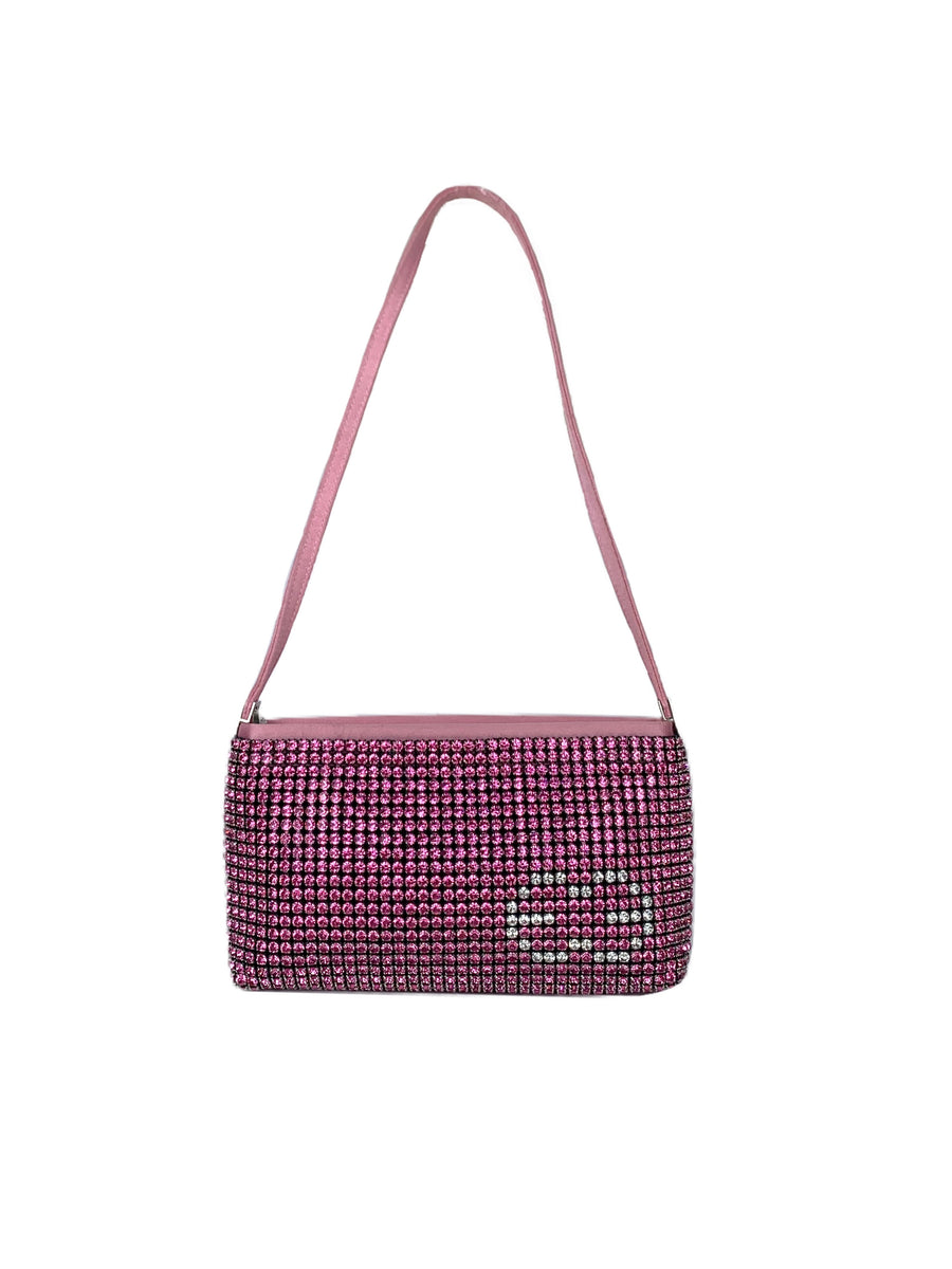 Crystal-Embellished Shoulder Bag