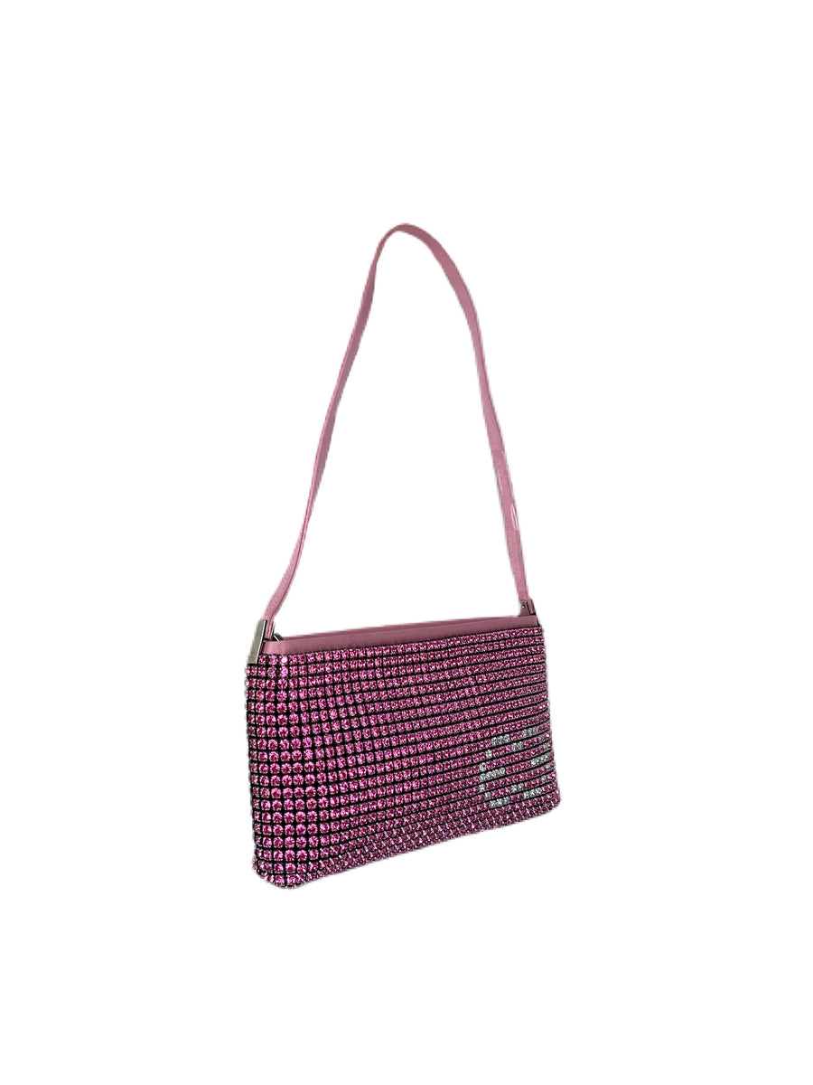 Crystal-Embellished Shoulder Bag