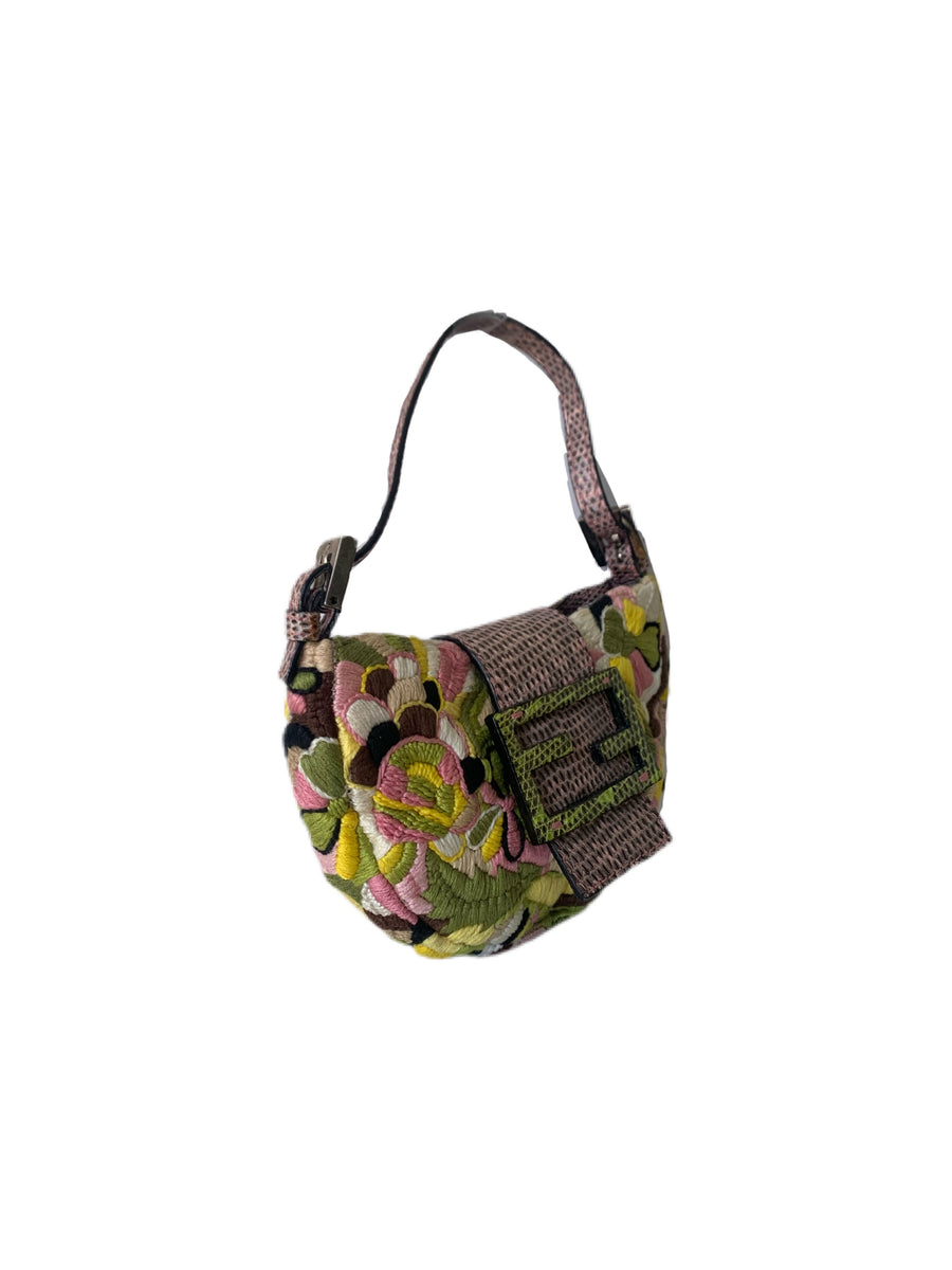 Floral Mini Croissant Bag